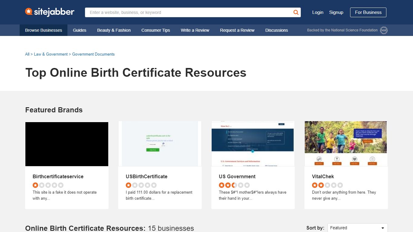 The 10 Best Birth Certificates Sites in 2022 - Sitejabber